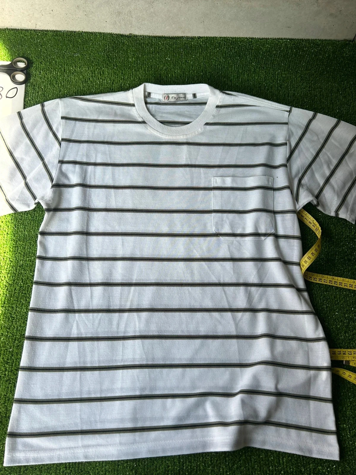 Camiseta vintage a rayas blancas talla L – photo 2